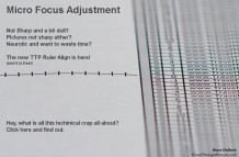 Micro Focus Adjustment Align Ruler